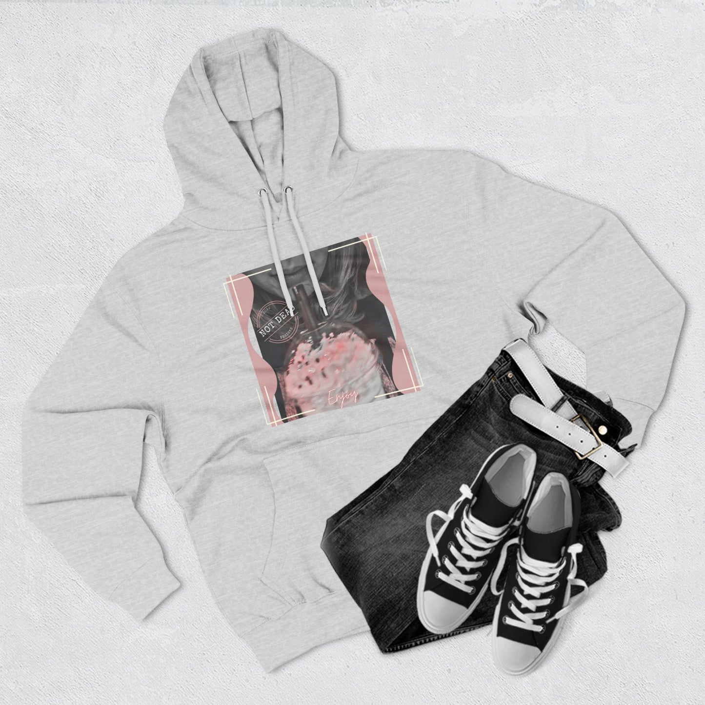 Shake up and Enjoy -Three-Panel Fleece Hoodie