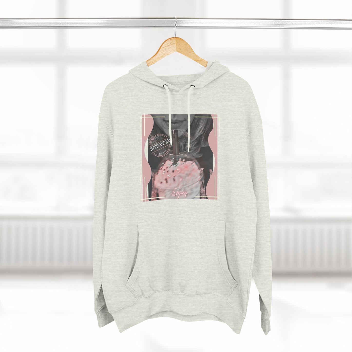 Shake up and Enjoy -Three-Panel Fleece Hoodie