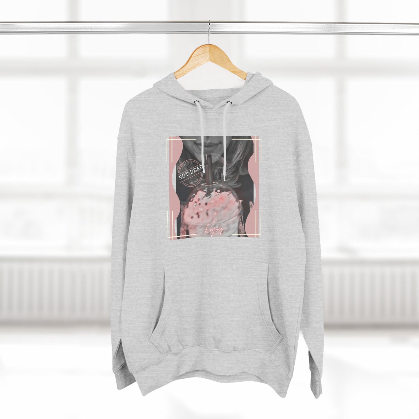Shake up and Enjoy -Three-Panel Fleece Hoodie
