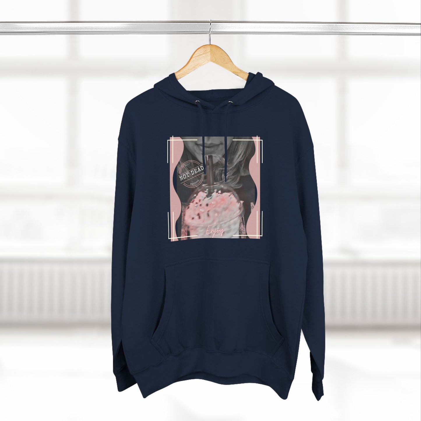 Shake up and Enjoy -Three-Panel Fleece Hoodie