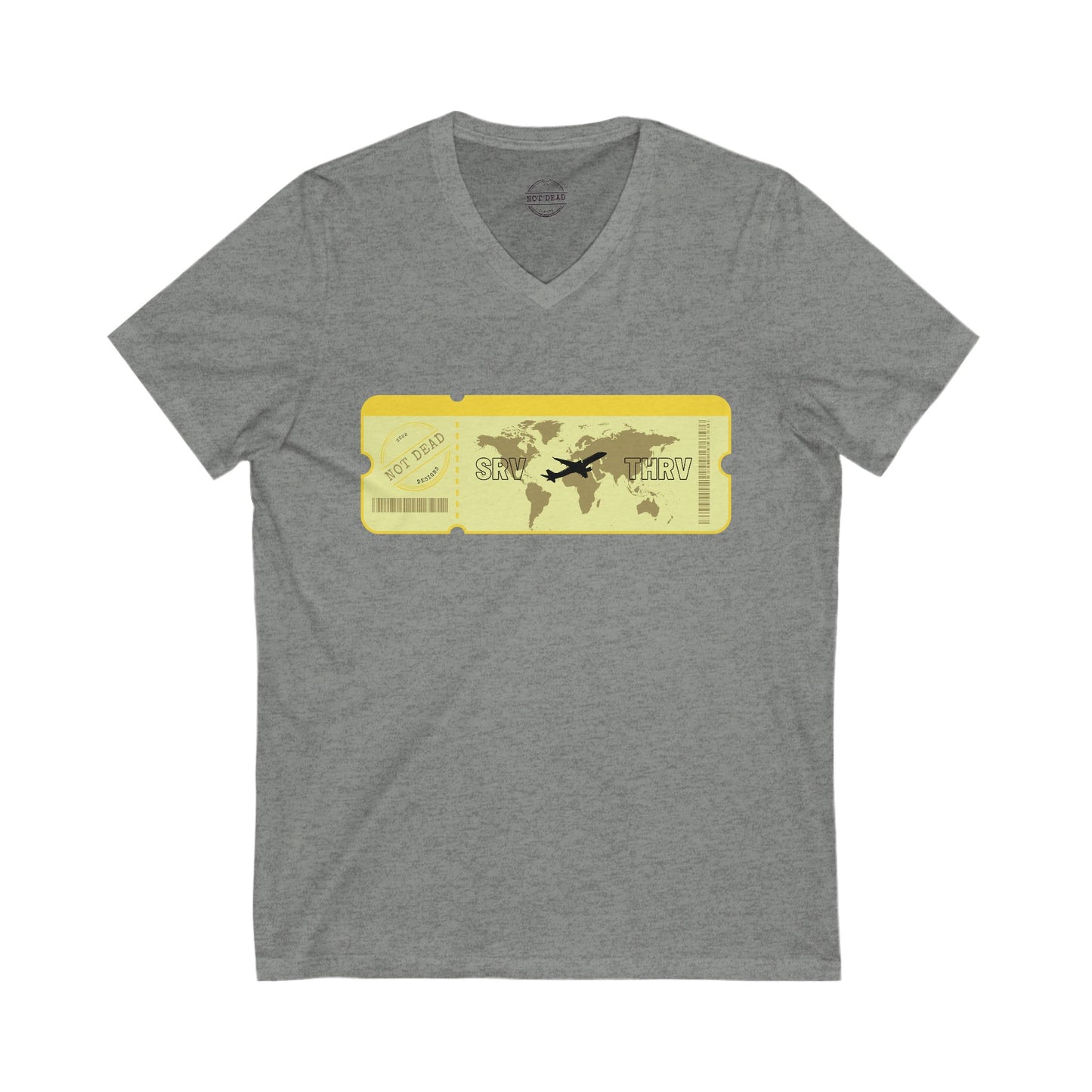 Thrive- Travel Adventure V-Neck Tee