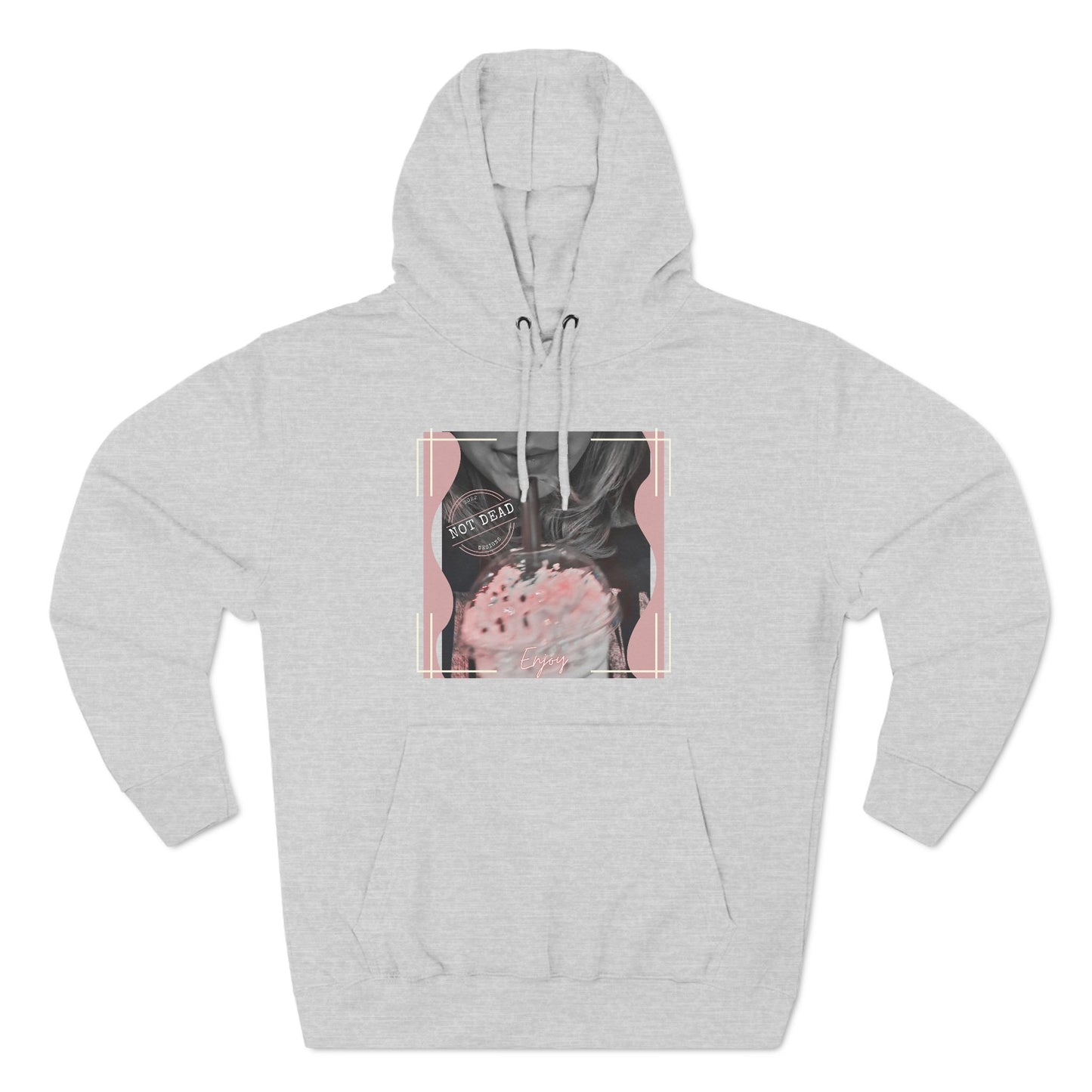 Shake up and Enjoy -Three-Panel Fleece Hoodie
