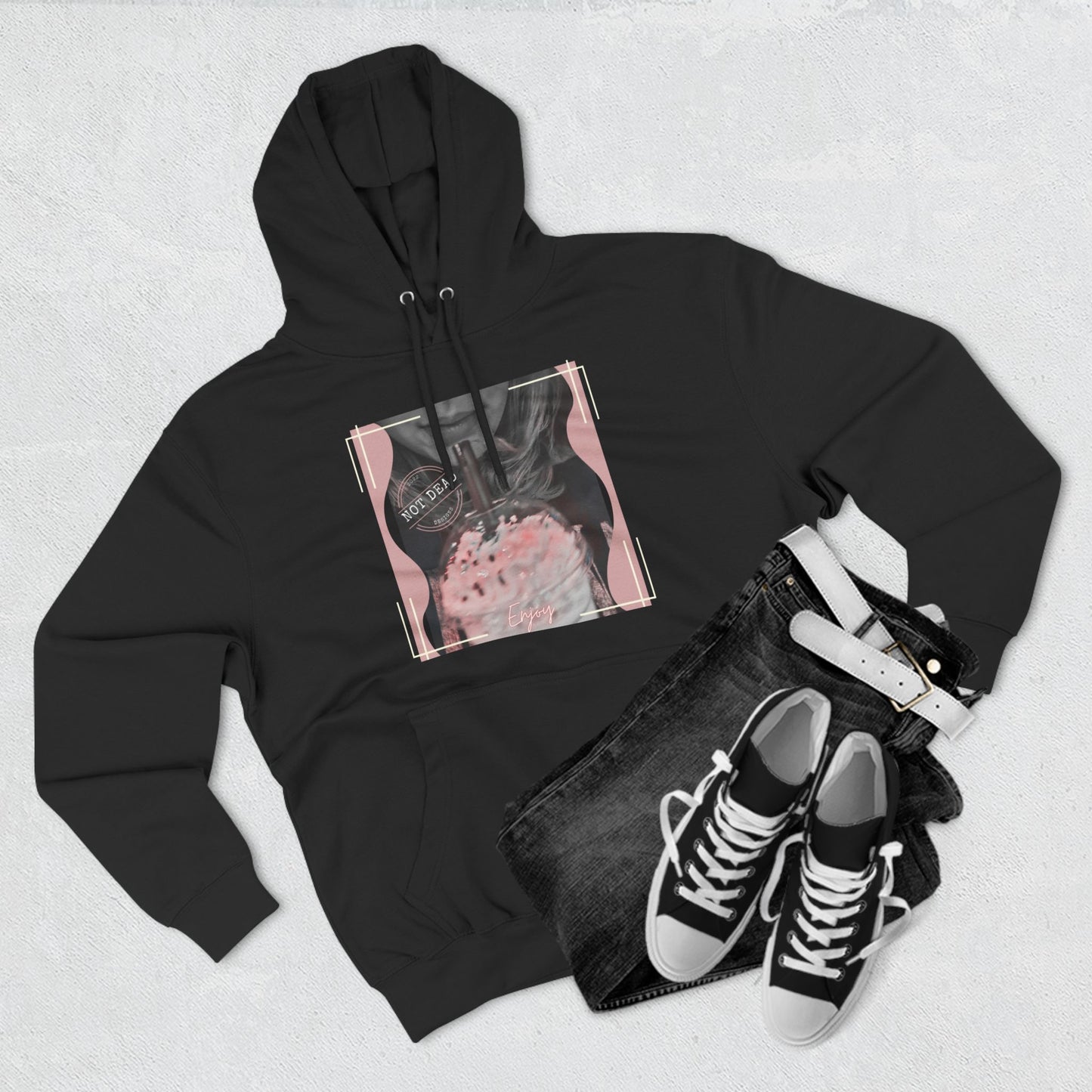 Shake up and Enjoy -Three-Panel Fleece Hoodie