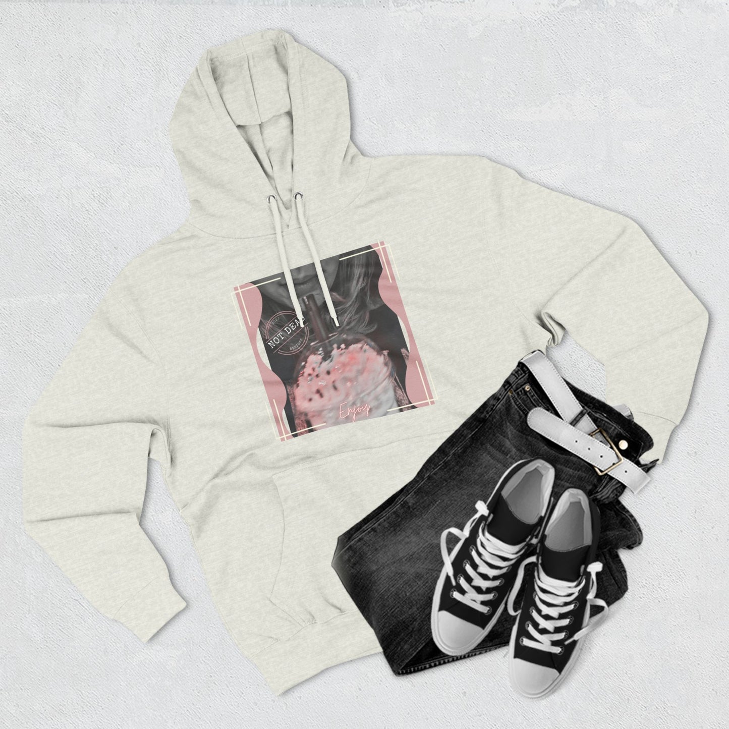 Shake up and Enjoy -Three-Panel Fleece Hoodie