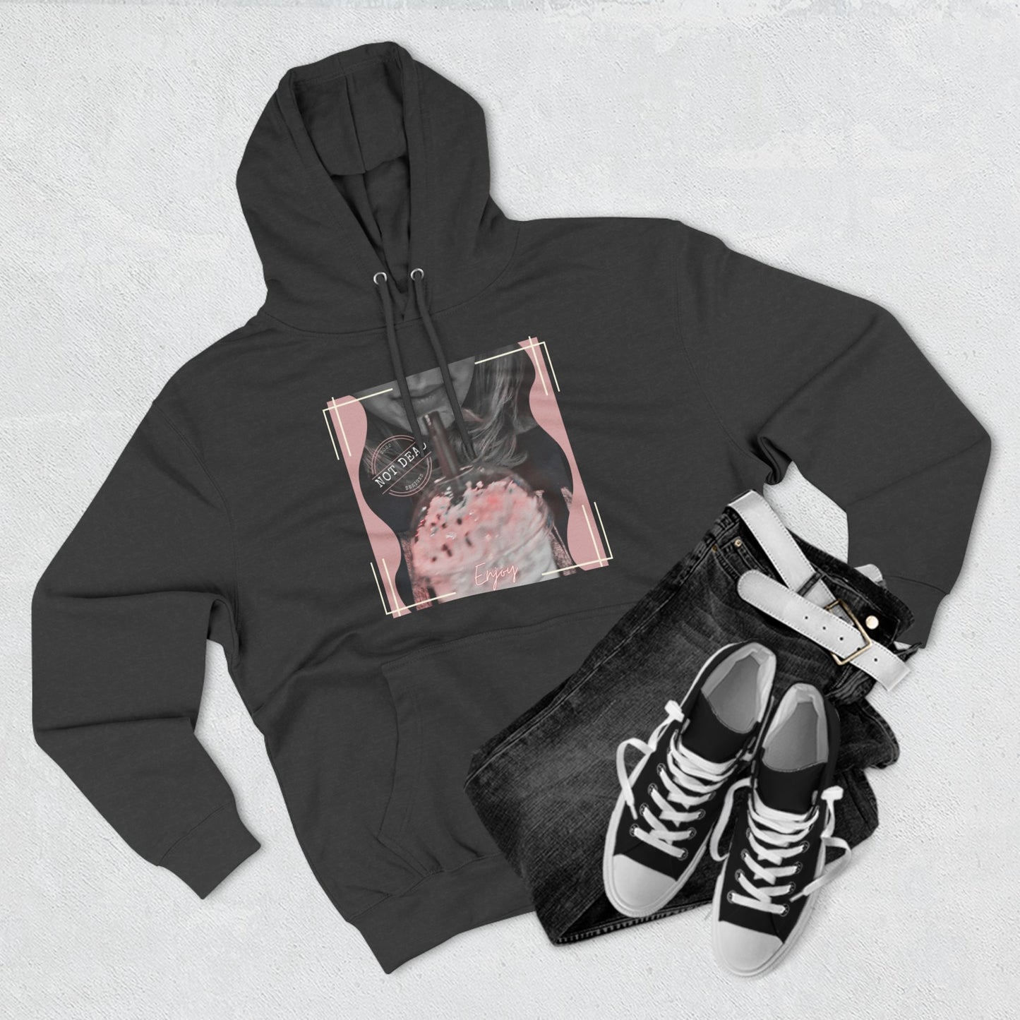 Shake up and Enjoy -Three-Panel Fleece Hoodie